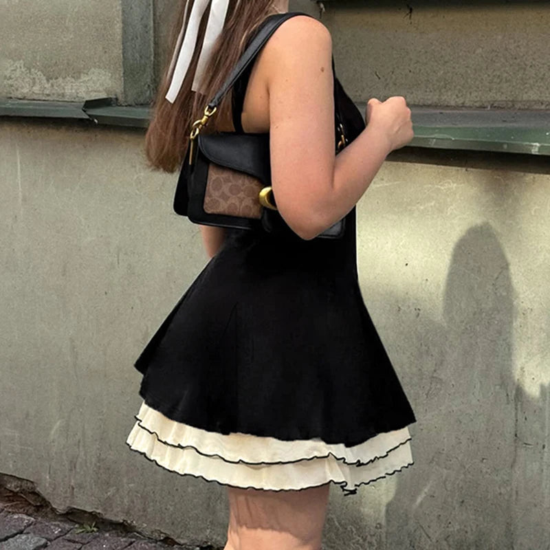 Women's Black Bodycon Knitted Mini Dress