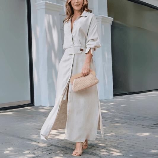 Jeanette™ | Elegant V-Neck Maxi Dress