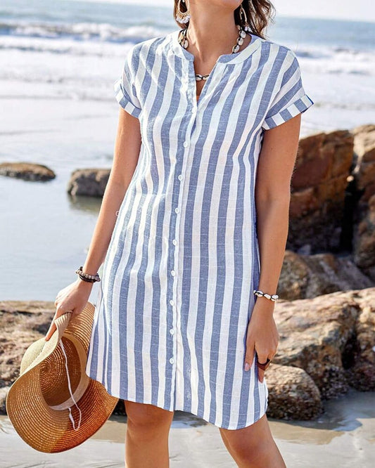 Martine™ | Riviera Stripe Shirt Dress