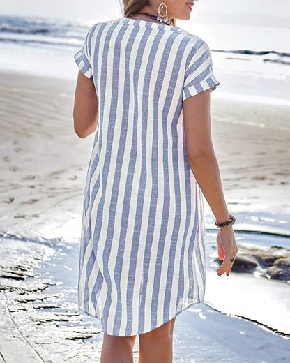 Martine™ | Riviera Stripe Shirt Dress