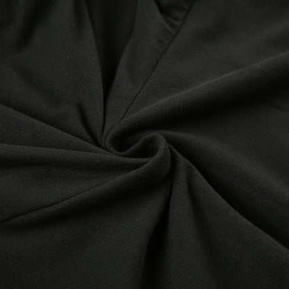 Women's Black Bodycon Knitted Mini Dress